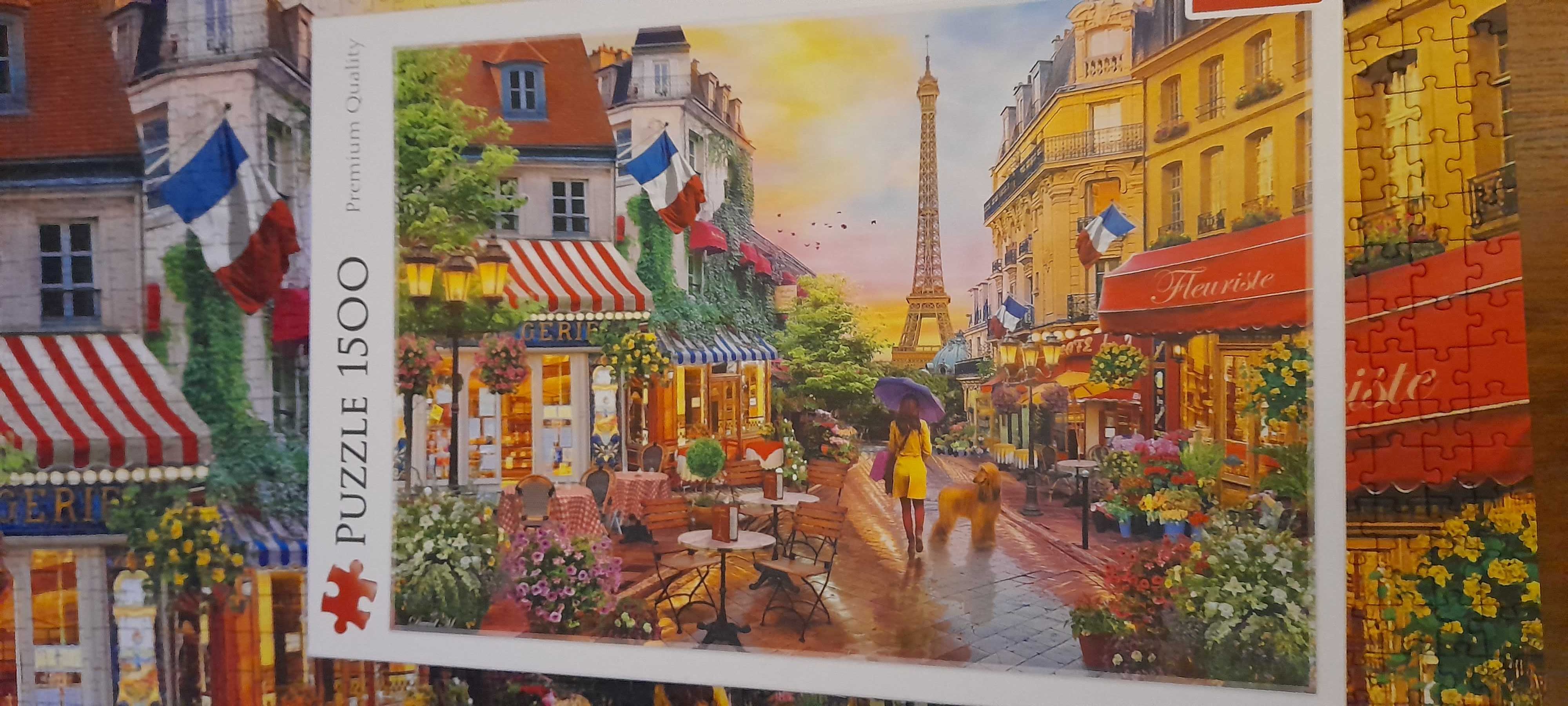 Puzzle 1500 elementów "Uroki Paryża"  i "Zamek Moszna" z gratisem