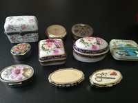 Conjunto de caixas porcelana vintage