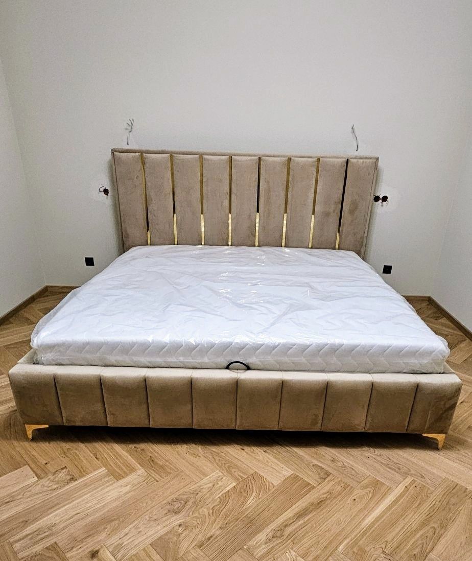 Łóżko tapicerowane Chicago Producent pojemnik stelaż metalowy