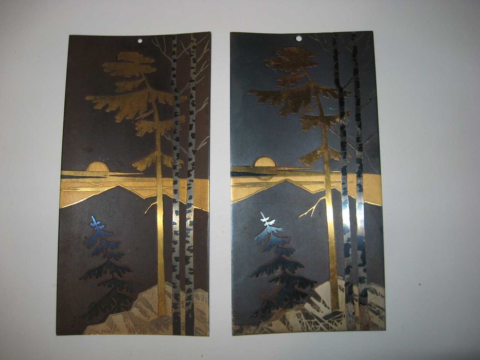 Гравюра картина на стали панно  Златоуст гравирование золочение СССР