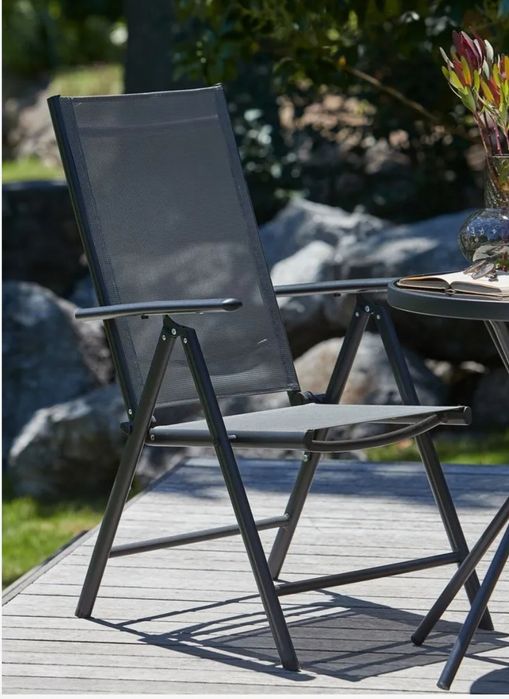 6 Cadeiras reclinável MELLBY JYSK cinza usadas ( Só vendo as 6 unidade