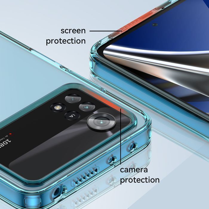 Etui Outer Space Case Xiaomi Poco X4 Pro 5G - Pokrowiec Niebieski