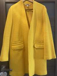 Żółty płaszcz wiosenny stan idealny super skład materiału