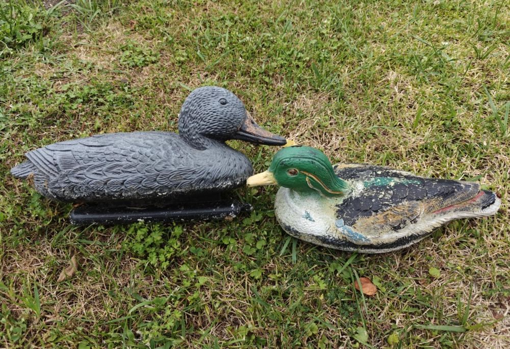 Plastikowe kaczki do stawu / oczka wodnego dekoracja ogrodowa