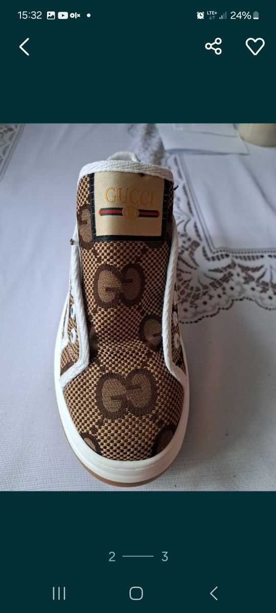 Buty sneakersy Gucci
