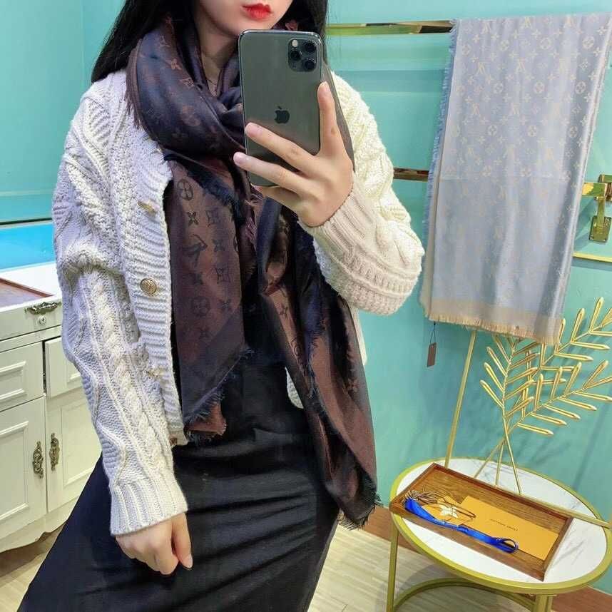 Louis Vuitton Chusta Szalik, Szal apaszka damski kasmirowa 65-23
