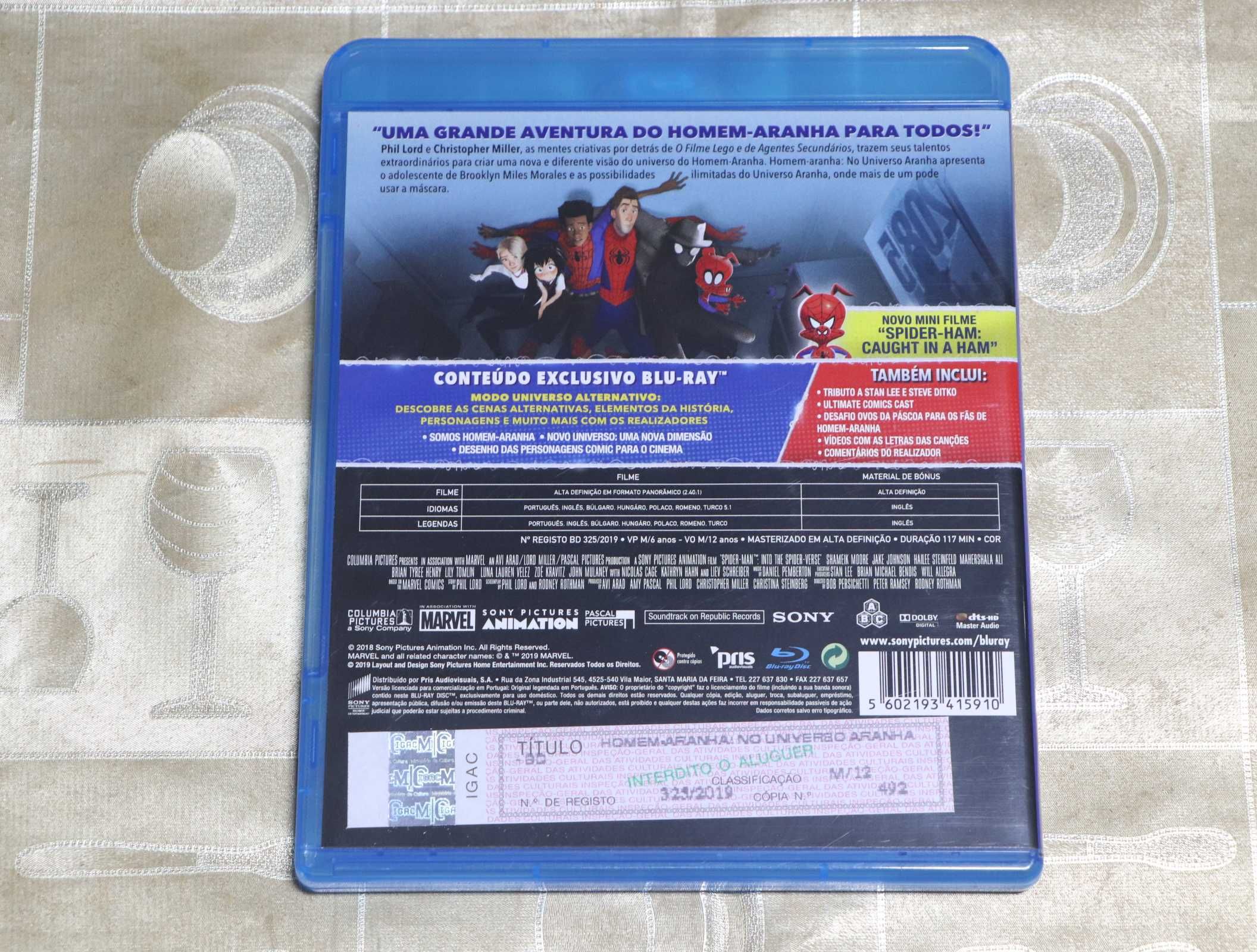 Blu-ray Homem-Aranha: No Universo-Aranha