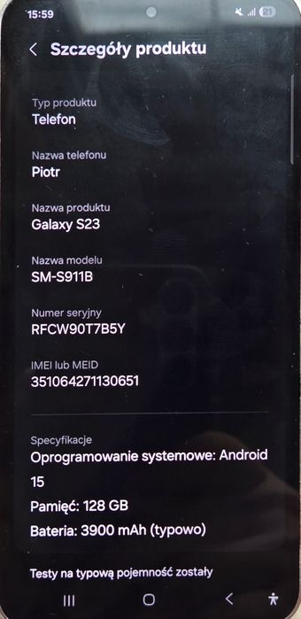 Samsung Galaxy S23 8/128GB S911B/DS Dual SIM 5G NFC Qi OIS 6,1" 120Hz