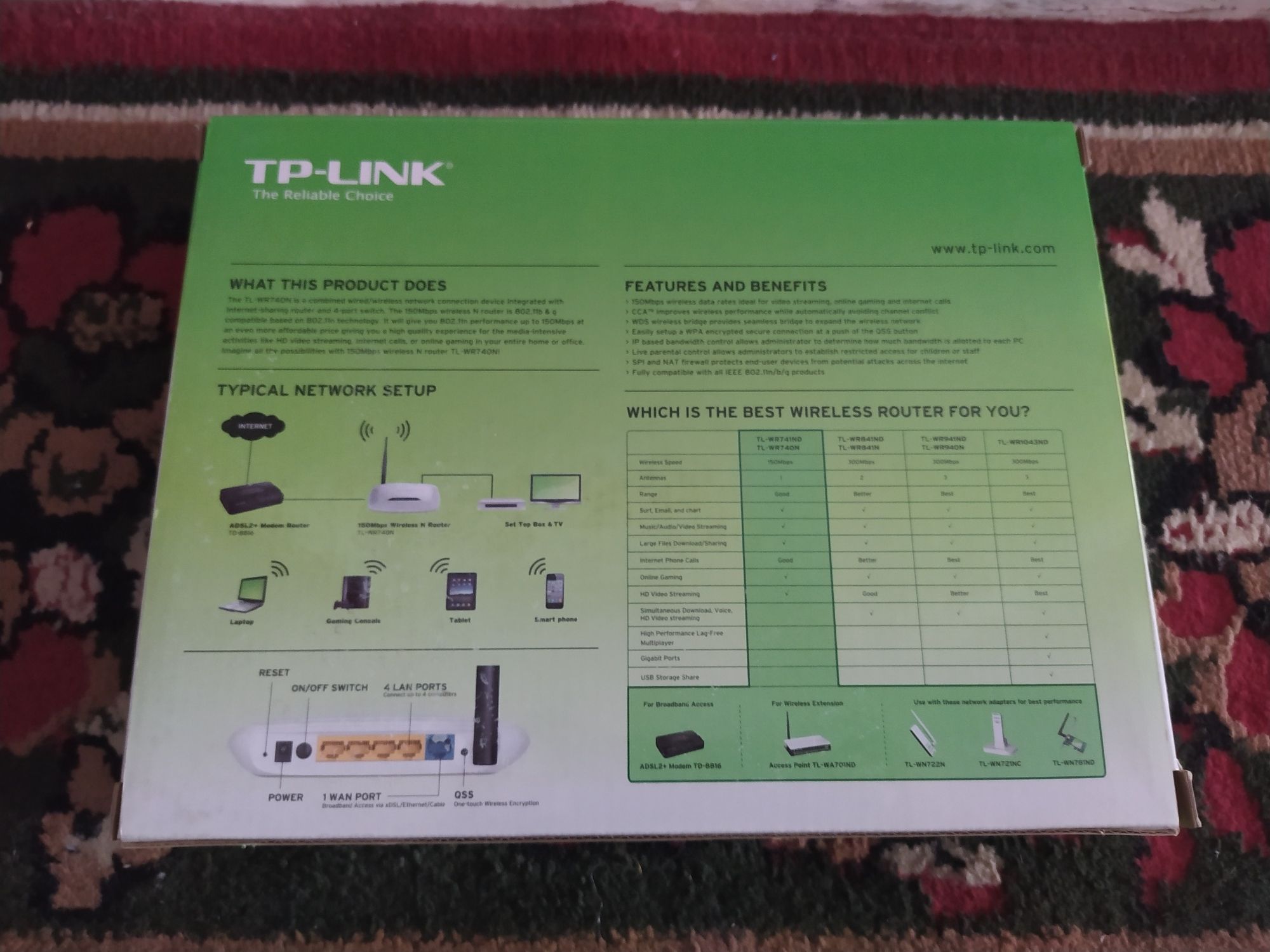 Router TP-LINK TL-WR740N