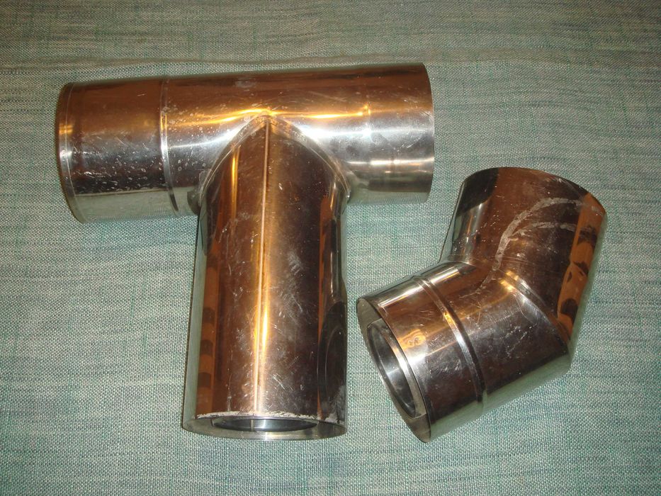 Wkład kominowy kwasoodporny turbo ( trójnik kolano ) 100/150 z rewizją