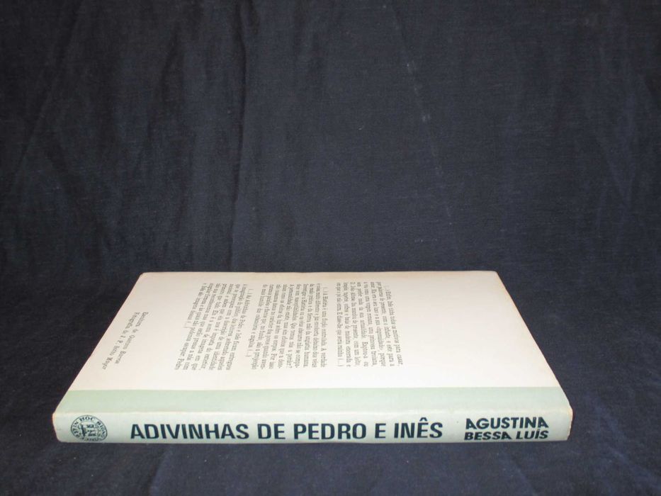 Livro As Adivinhas de Pedro e Inês Agustina Bessa Luís 1ª edição