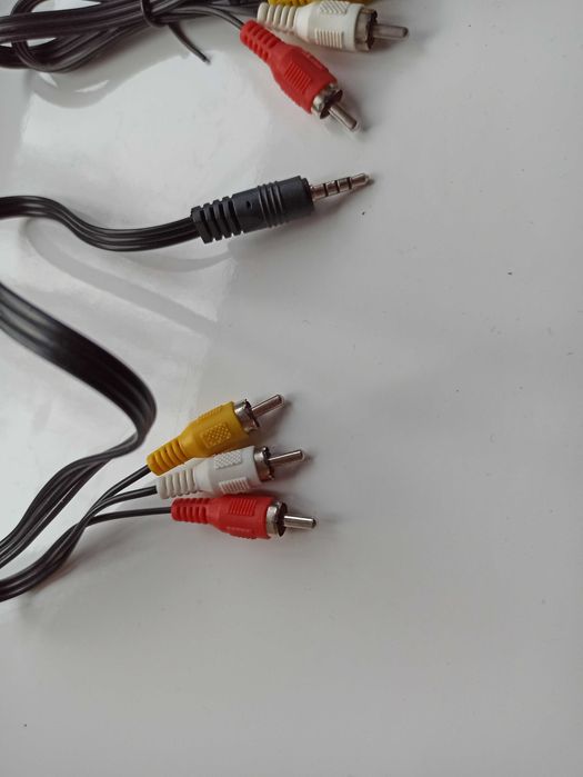 Кабель аудіо тюльпан 2RCA на 3,5 Jack аукс БЕЗКОШТОВНА олх доставка
