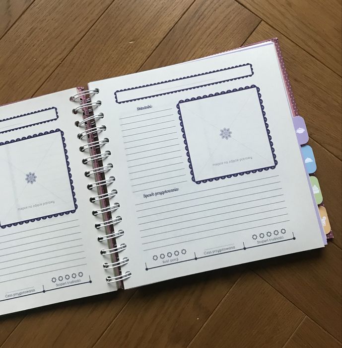 Przepiśnik kołonotatnik zeszyt na przepisy * nowy