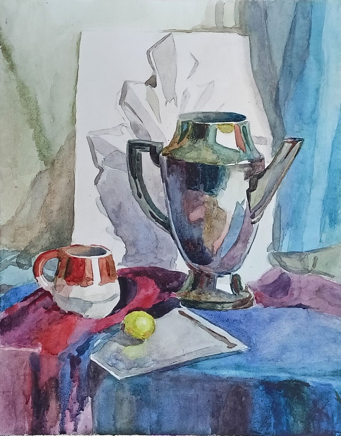 Натюрморт гуашью, акварелью. 40/50 . Рисунок