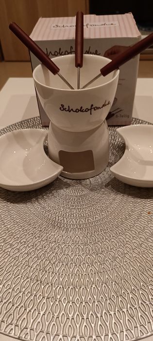 Zestaw do czekoladowego fondue 2 miseczki