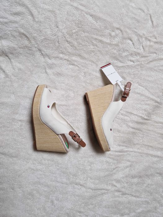 Nowe buty sandały damskie na koturnie Tommy Hilfiger rozmiar 37