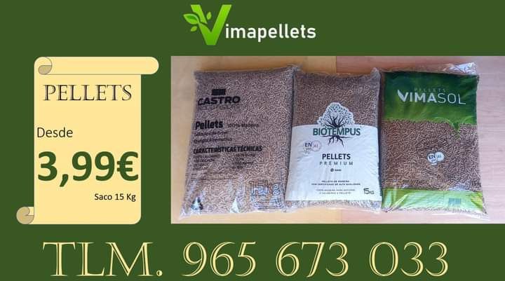 Pellets desde 3,99€ o saco de 15KG TLM. 965,673.033-Guimarães