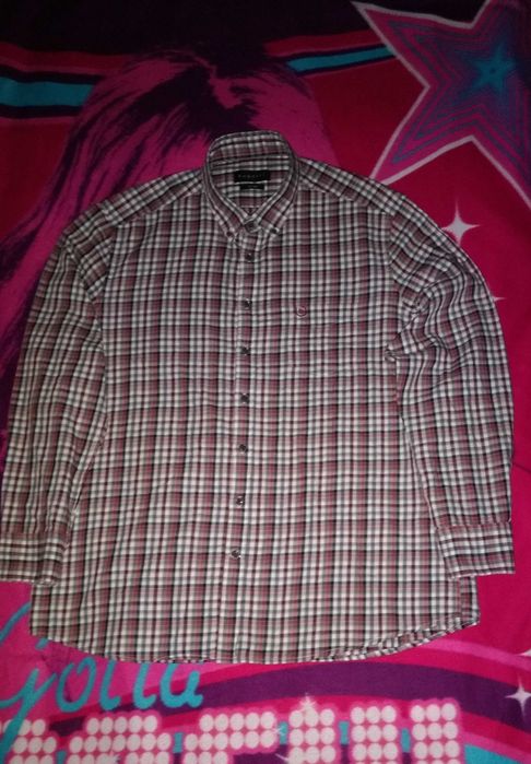 Koszula męska Bugatti w kratę długi rękaw 2XL XXL