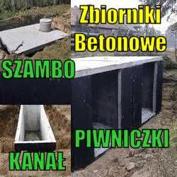 Piwnica / ziemianka Szamba/zbiorniki betonowe kanały samochodowe