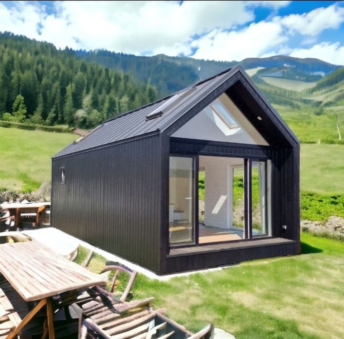 Domek mobilny całoroczny Nowoczesna Stodoła Antresola Domek letniskowy