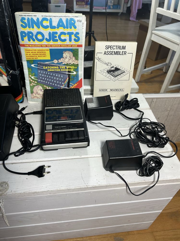 Zestaw ZX SPECTRUM Sinclair dktronics 12 kaset 2 zasilacze
