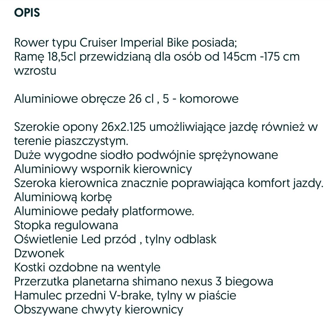 Rower Imperial Bike 26 cali