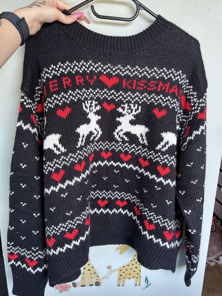 Gruby sweter świąteczny H&M 36