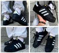 Женские кроссовки Adidas Superstar Black 36-41 адидас Знижжка