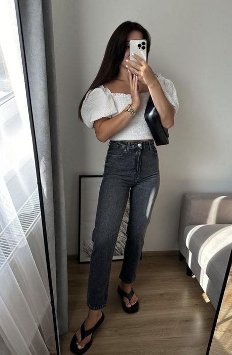 Джинсы Zara mom!