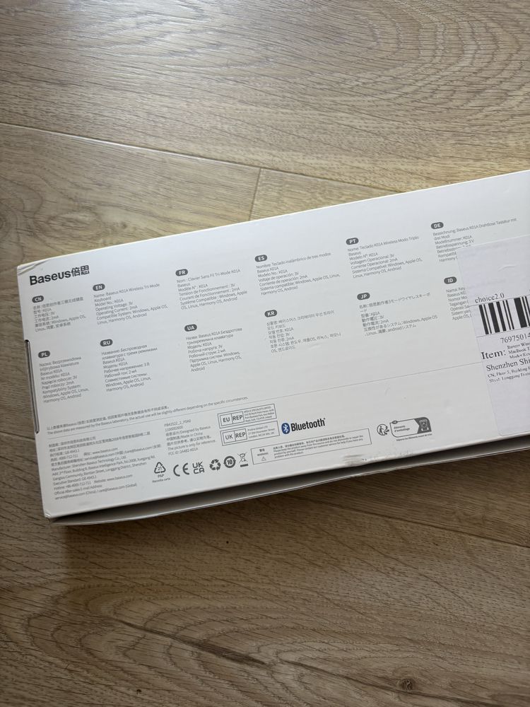 Клавіатура безпровідна. Baseus K01A Wireless Tri-Mode Keyboard.