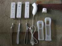 Akcesoria Nintendo Wii -3 kontrolery,joystick,adapter