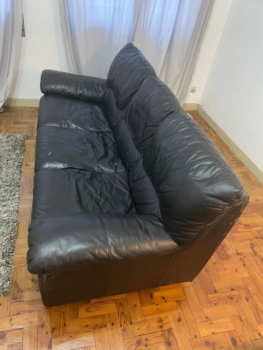 Sofá 3 lugares preto