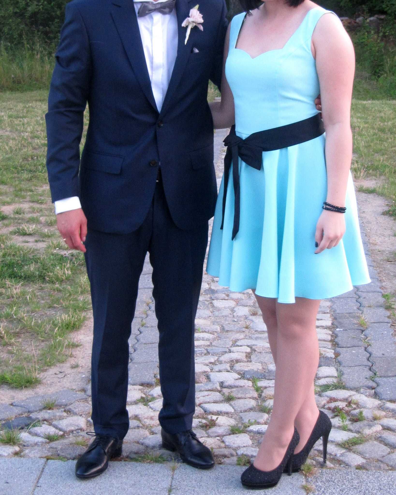 Sukienka koktajlowa miętowa ROU