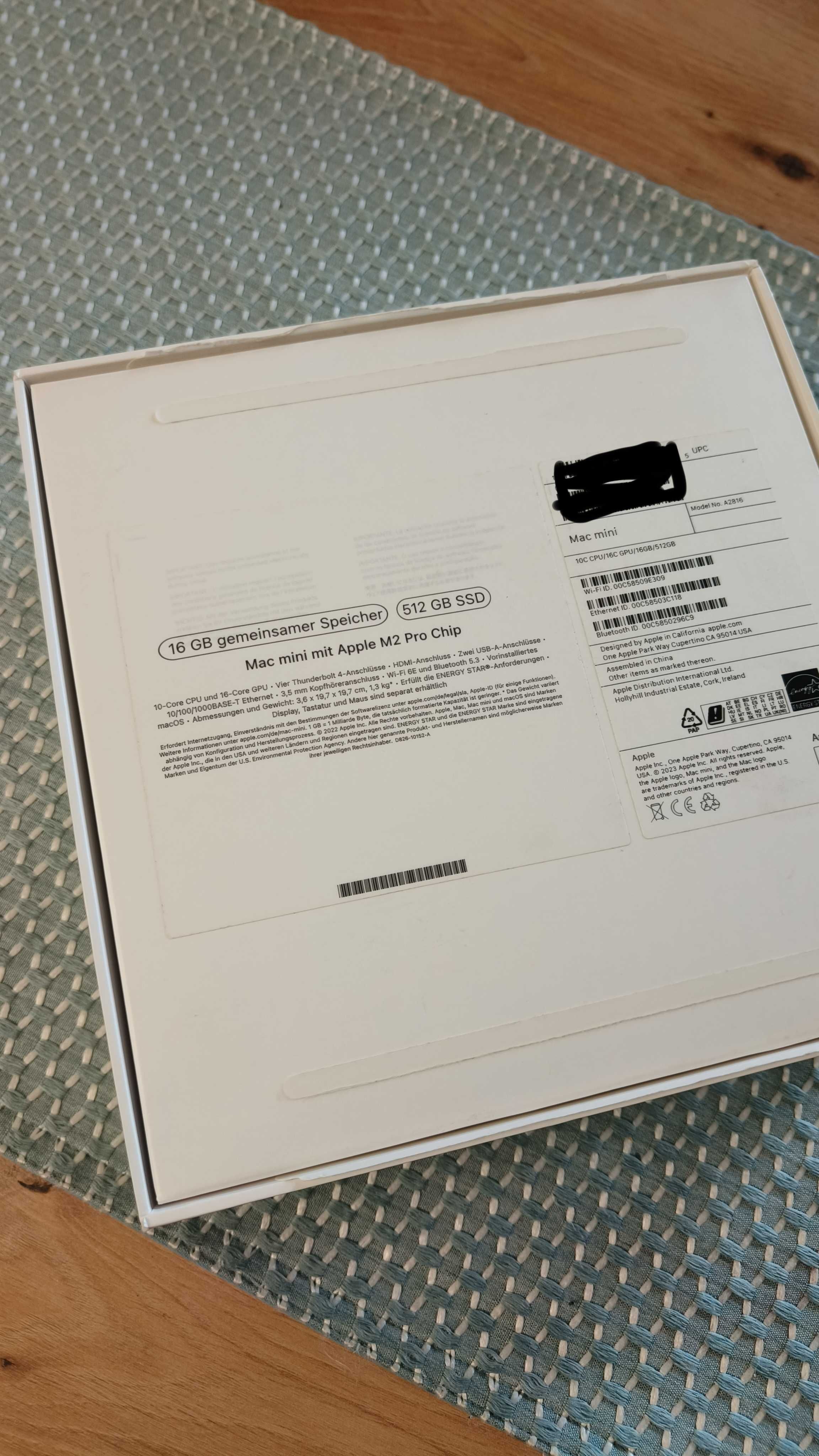 Mac mini m2 pro 512GB dysk 16GB ram, stan IDEALNY, oryginalne pudełko