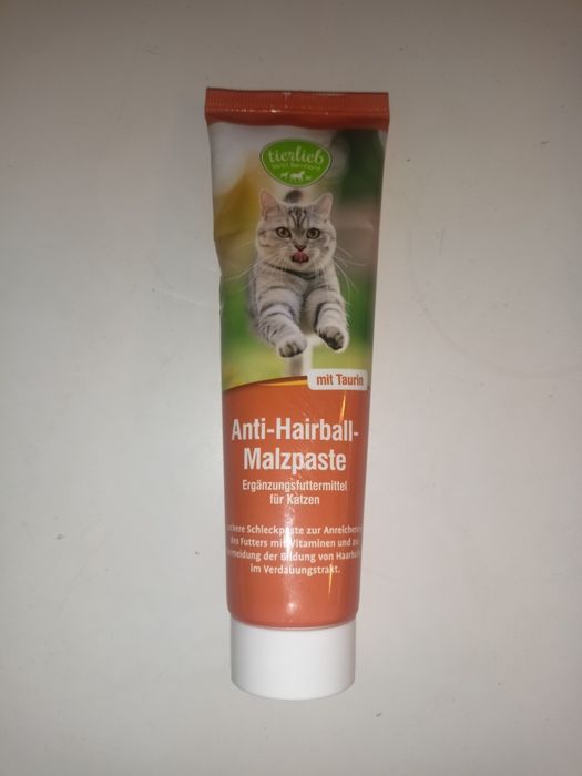 Słodowa pasta odkłaczająca z tauryną anti hairball  sanct bernhard