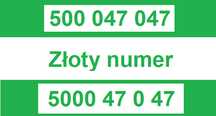 Złoty numer Platynowy Orange