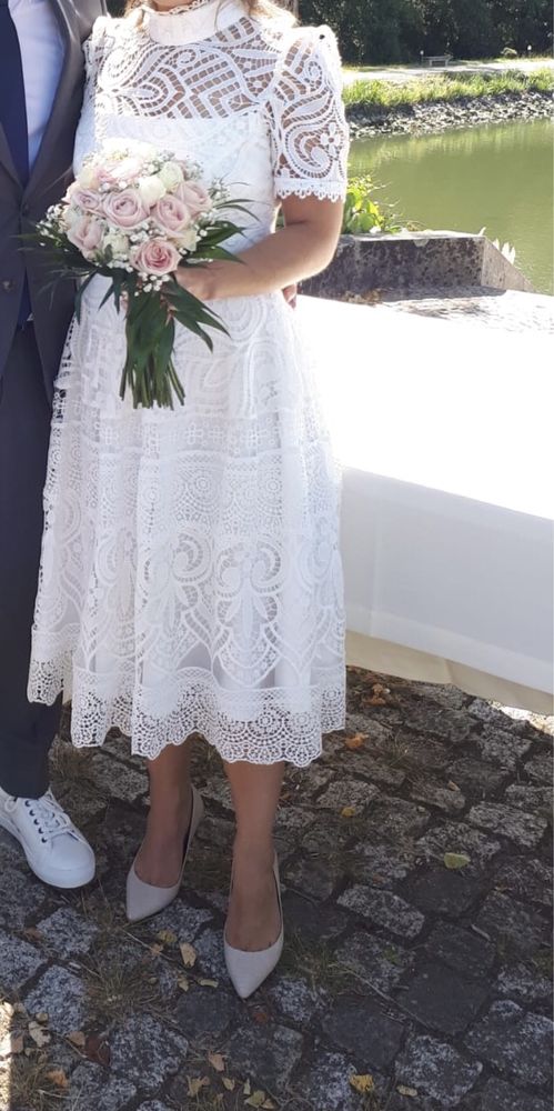 Vestido Branco todo rendado