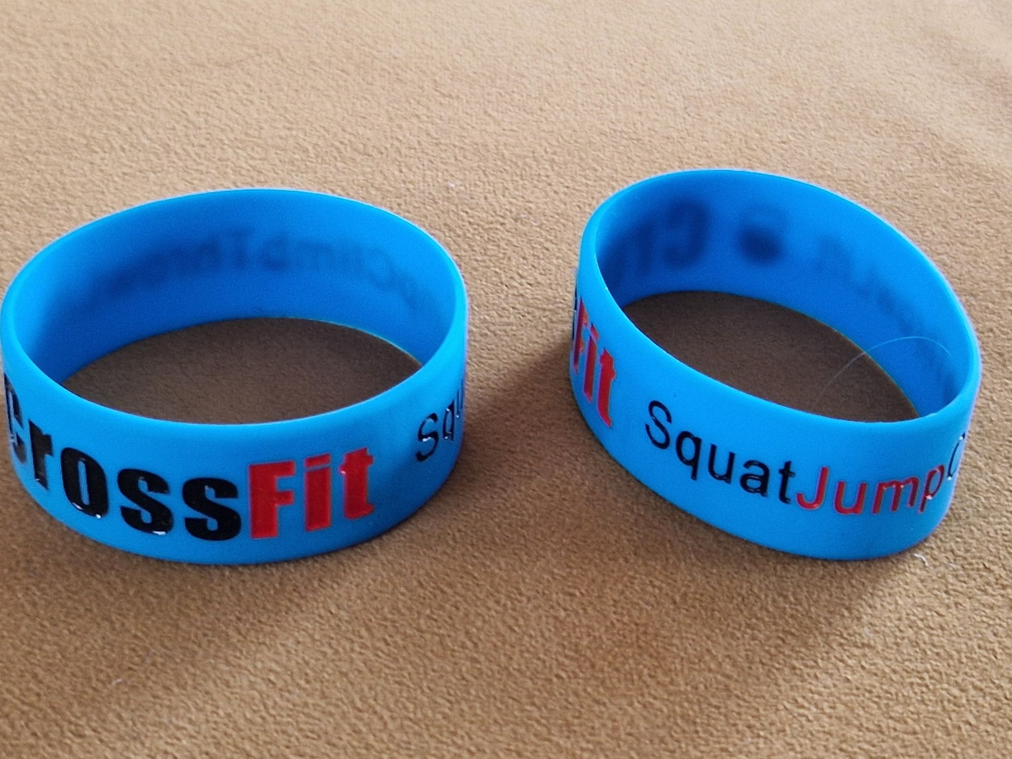 2x opaska na rękę Cross Fit crossfit - niebieska - sylikonowa