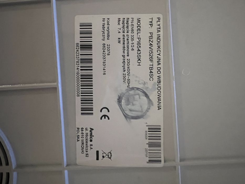 Plyta indukcyjna Amica