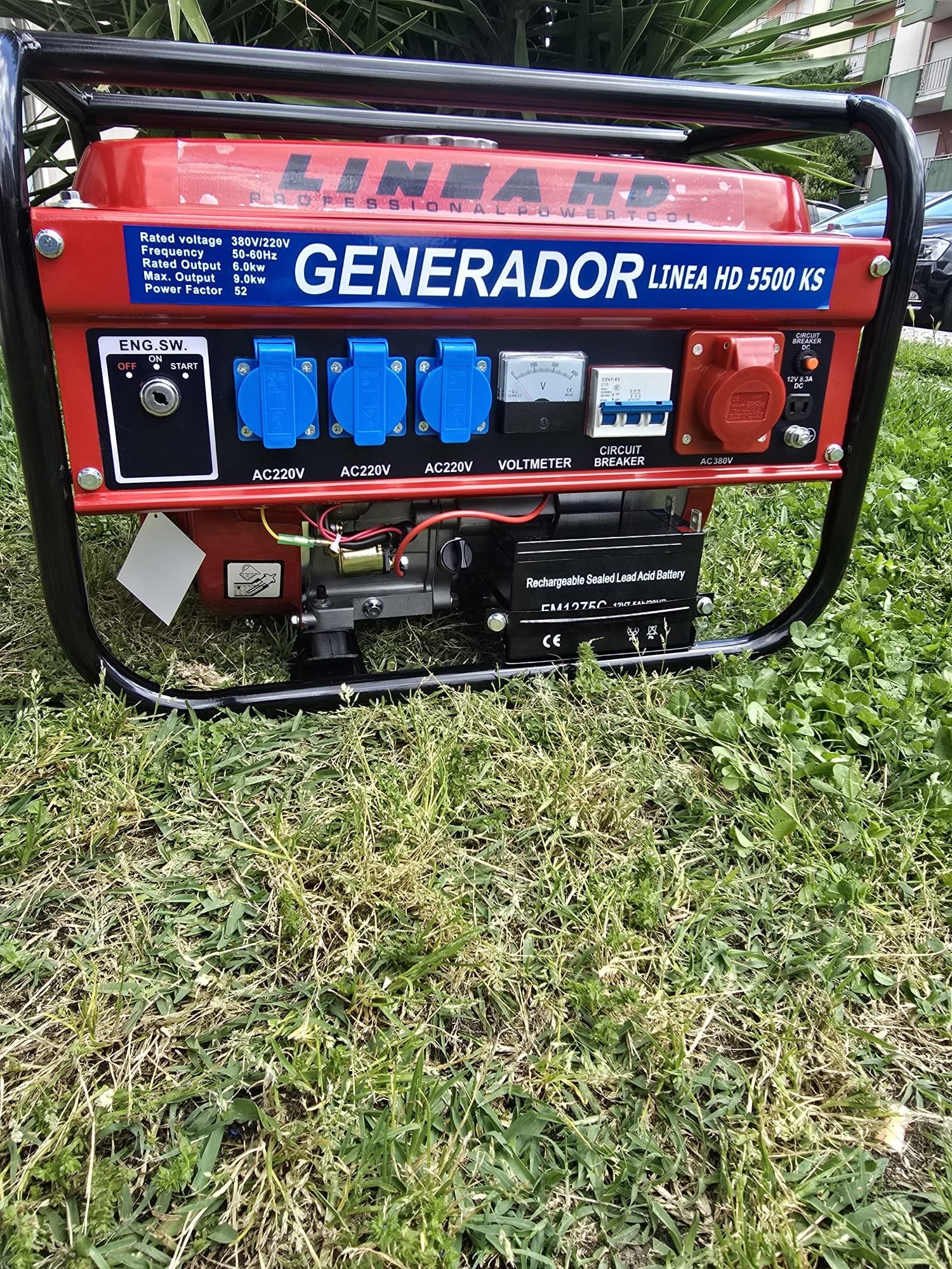 Gerador ranco bateria gasolina de 5500 watts novo