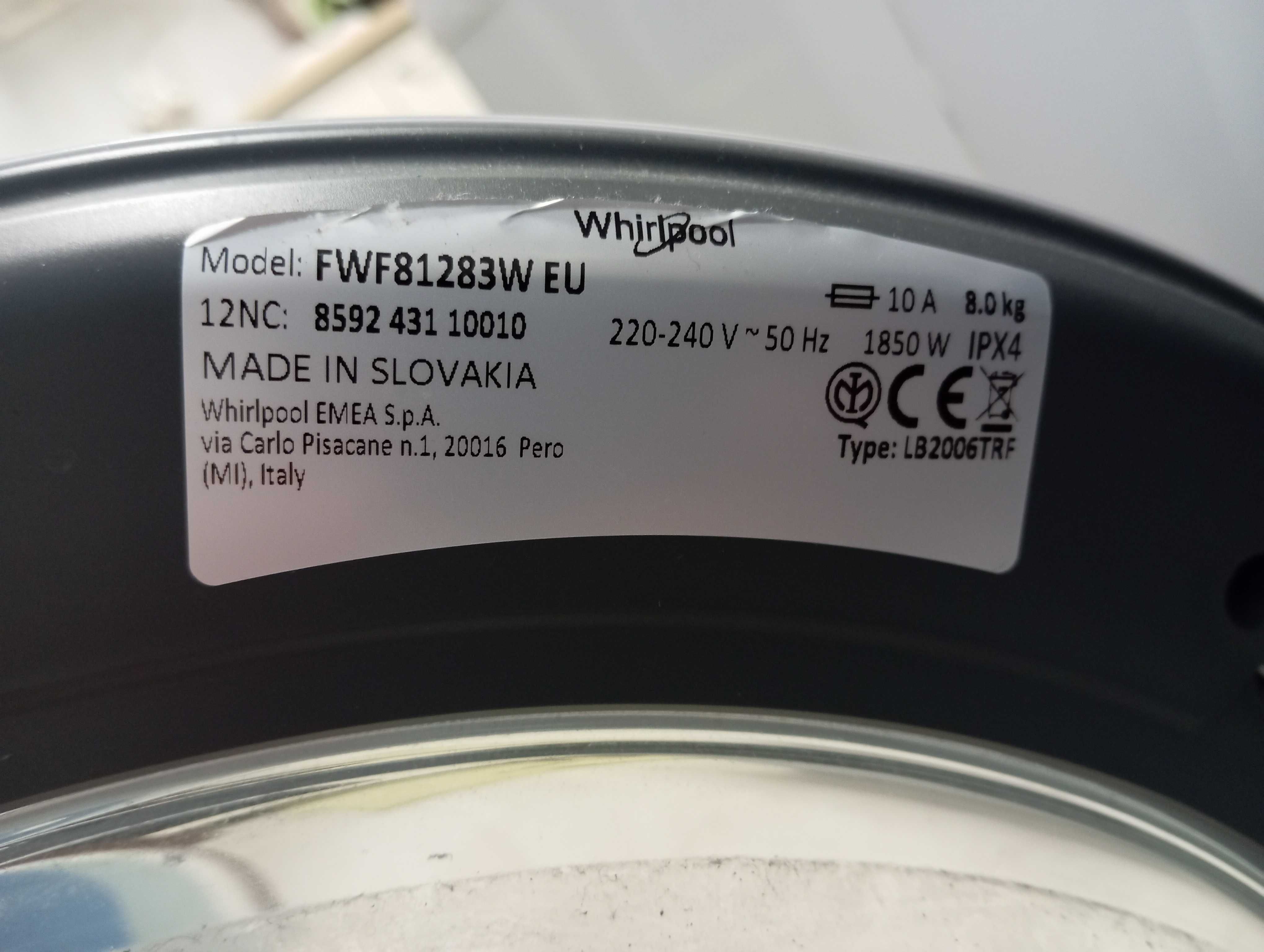 Máquina lavar roupa  Whirlpool - Peças