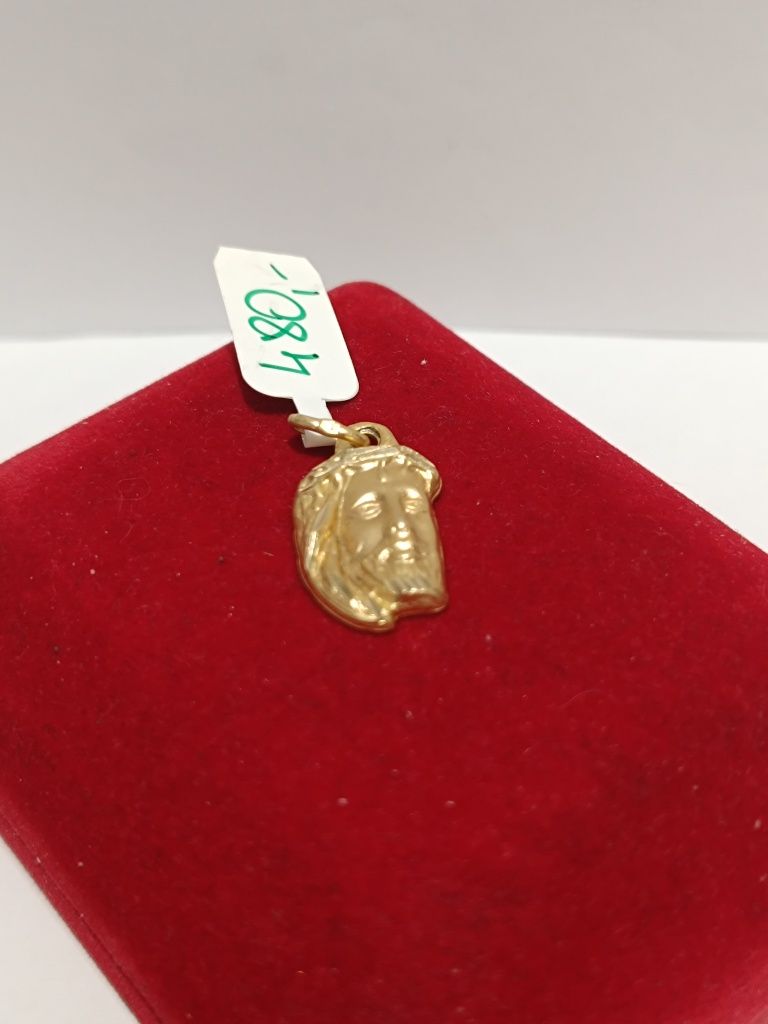 Złoty wisiorek Pan Jezus, złoto próby 585
