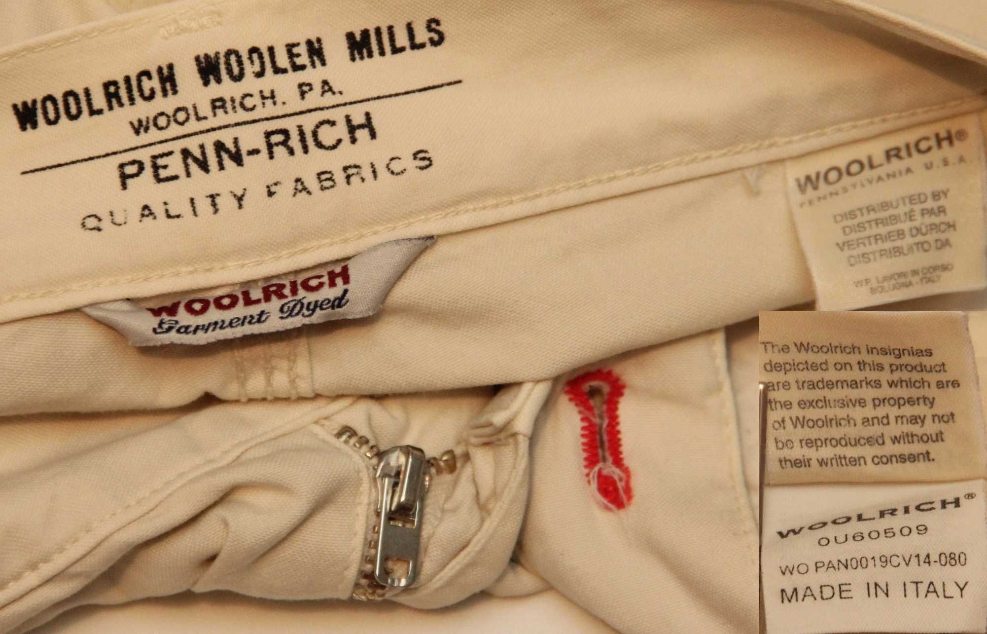 Woolrich carpenter pants рр 30 garment dyed брюки из хлопка Italy