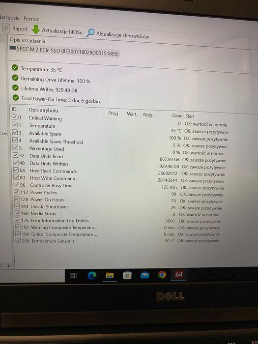 Laptop Dell 5480 Dotyk | 16 Gb | Dysk M2 512 Gb | LTE/4G | Idealny !!!