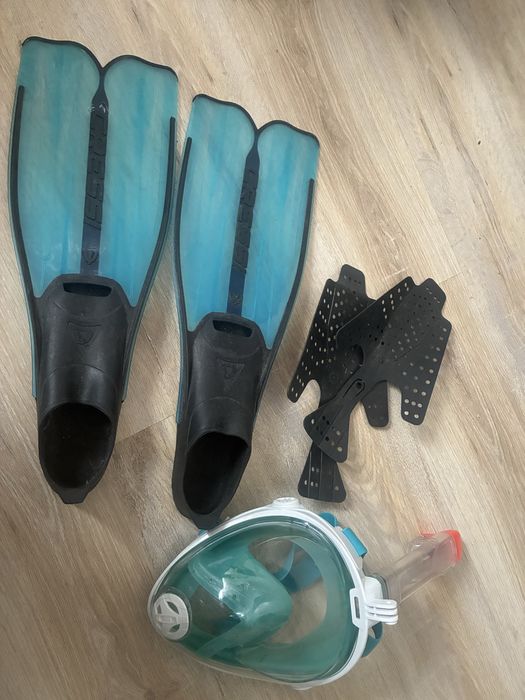 Pletwy  Cressi Rondinella plus  maska do snorkelingu Subea Easybreath