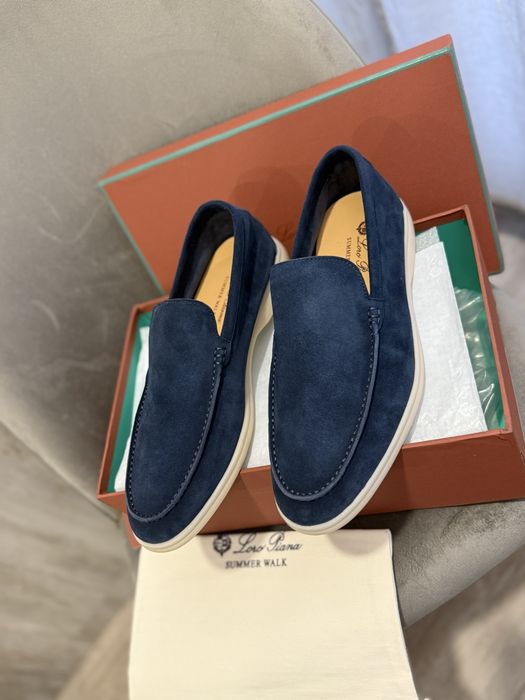 Лоферы loro piana лоро пиана мужские туфли чоловічі замшеві