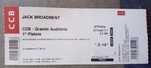 Bilhete Jack Broadbent CCB 27/Out/17