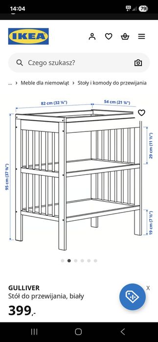 Przewijak Ikea Guliwer + waga rossmax