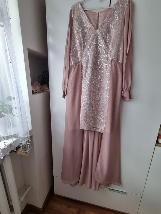 Sukienka wesele brudny roz rozmiar 40