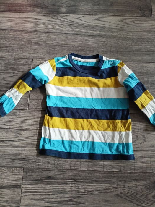 Koszulka z długim rękawem w paski 62 / 68 bawełna longsleeve